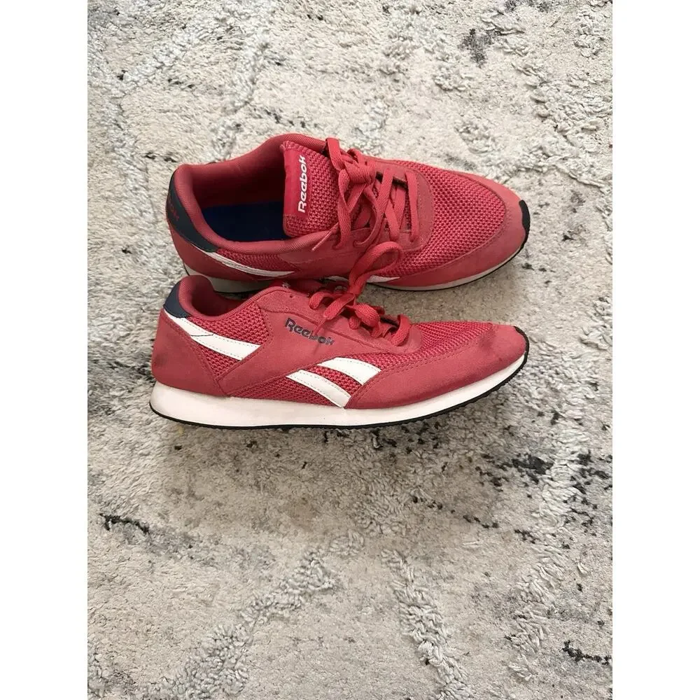 Reebok Classic Nylon Running Shoes‎ Red White Men's Size 9.5